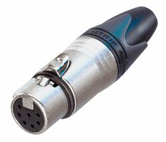 NC7FXX - XLR Connector, 7 Contacts, Socket, Cable Mount, Silver Plated Contacts, Metal Body, XX - NEUTRIK
