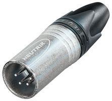 NC4MXX - XLR Connector, 4 Contacts, Plug, Cable Mount, Silver Plated Contacts, Metal Body, XX - NEUTRIK