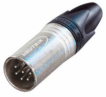 NC6MXX - XLR Connector, 6 Contacts, Plug, Cable Mount, Silver Plated Contacts, Metal Body, XX - NEUTRIK