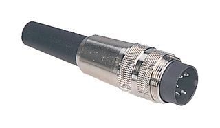 09 0317 00 05 - Circular Connector, 680 Series, Cable Mount Plug, 5 Contacts, Solder Pin, Brass Body - BINDER