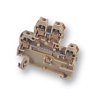 059016 DK4Q/35 - DIN Rail Mount Terminal Block, 4 Ways, 26 AWG, 10 AWG, 6 mm², Screw, 27 A - WEIDMULLER