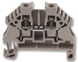 WDU 4N - DIN Rail Mount Terminal Block, 2 Ways, 28 AWG, 10 AWG, 6 mm², Screw, 32 A - WEIDMULLER