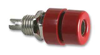 930166101 - Binding Post, BIL 30, 32 A, 60 VDC, Nickel Plated Contacts, Panel Mount, Red - HIRSCHMANN TEST AND MEASUREMENT