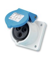 13668 - Pin & Sleeve Connector, 16 A, 240 V, Panel Mount, Socket, 2P+E, Blue - CEENORM
