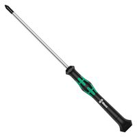 118022 - Phillips Screwdriver, Precision, #0 Tip, 60 mm Blade Length, 157 mm Overall Length, Kraftform Micro - WERA