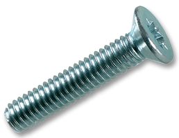 CP3M12 - Machine Screw, M3, 12 mm, Steel, Bright Zinc, Flat / Countersunk Head Pozidriv - DURATOOL