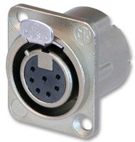 NC7FD-LX - XLR Connector, 7 Contacts, Socket, Panel Mount, Silver Plated Contacts, Metal Body, DLX - NEUTRIK