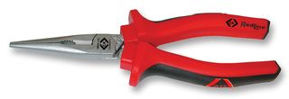 T3909 6 - 170mm Snipe Nose Pliers with Induction Hardened Edges and Contoured Anti Slip Shoulders - CK TOOLS