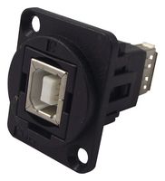 CP30207N - USB Adapter, Countersunk Hole, USB Type B Receptacle, USB Type A Receptacle, USB 2.0, FT - CLIFF ELECTRONIC COMPONENTS