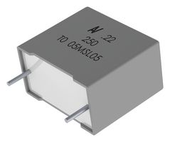 R60IN4100AA30K - General Purpose Film Capacitor, Metallized PET Stacked, Radial Box - 2 Pin, 1 µF, ± 10%, 160 V - KEMET
