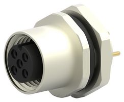 T4143012031-000 - Sensor Connector, M12, Female, 3 Positions, PCB Socket, Straight Panel Mount - TE CONNECTIVITY