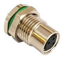 PXMBNI08RPF05BPC - Sensor Connector, Buccaneer M8 Series, M8, Female, 5 Positions, PCB Socket, Straight Panel Mount - BULGIN LIMITED