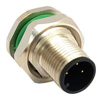 PXMBNI12RPM05APCM16 - Sensor Connector, Buccaneer M12 Series, M12, Male, 5 Positions, PCB Pin, Straight Panel Mount - BULGIN LIMITED