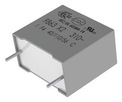 F863BW474K310ALW0L - Safety Capacitor, Metallized PP, Radial Box - 2 Pin, 0.47 µF, ± 10%, X2, Through Hole - KEMET