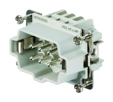 HDC HE 6 MP - Heavy Duty Connector, RockStar HE, Insert, 6+PE Contacts, 3, Plug, Push Lock Pin - WEIDMULLER