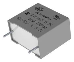 R49AR368000A1K - Safety Capacitor, Metallized PP, Radial Box - 2 Pin, 0.68 µF, ± 10%, X1, Through Hole - KEMET