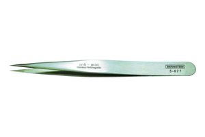 5-077 - Tweezer, SMD, Straight, Pointed, Stainless Steel, 130 mm Length - BERNSTEIN WERKZEUGFABRIK
