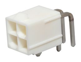 26-01-3128 - Pin Header, Power, 4.2 mm, 2 Rows, 4 Contacts, Through Hole Right Angle, Mini-Fit Jr. 5569 - MOLEX