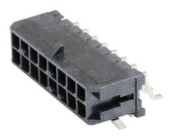 43045-1610 - Pin Header, Power, 3 mm, 2 Rows, 16 Contacts, Surface Mount Right Angle, Micro-Fit 3.0 43045 - MOLEX
