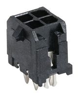 43045-0424 - Pin Header, Power, 3 mm, 2 Rows, 4 Contacts, Through Hole Straight, Micro-Fit 3.0 43045 - MOLEX
