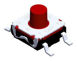 MP000711 - Tactile Switch, Top Actuated, Surface Mount, Round Button, 200 gf, 50mA at 32VDC - MULTICOMP PRO