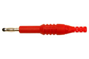 FCR6381R - Banana Test Connector, Plug, Cable Mount, 10 A, 1 kV, Nickel Plated Contacts, Red - CLIFF ELECTRONIC COMPONENTS