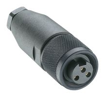 11209 - Sensor Connector, RKC Series, 7/8", Female, 2P + PE Positions, Screw Socket, Straight Cable Mount - LUMBERG AUTOMATION