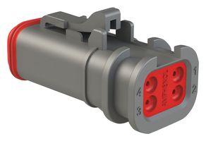 AT06-4S-OMGRY - Automotive Connector Housing, AT, Plug, 4 Ways - AMPHENOL SINE/TUCHEL