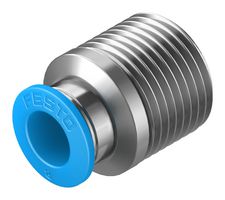 QS-3/8-8-I - Pneumatic Fitting, Push-In Fitting, R3/8, 14 bar, 8 mm, Brass, QS - FESTO