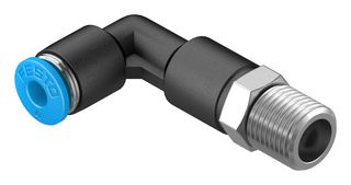 QSLL-1/8-4 - Pneumatic Fitting, Push-In L-Fitting, R1/8, 14 bar, 4 mm, PBT (Polybutylene Terephthalate), QSLL - FESTO