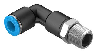 QSLL-1/4-8 - Pneumatic Fitting, Push-In L-Fitting, R1/4, 14 bar, 8 mm, PBT (Polybutylene Terephthalate), QSLL - FESTO