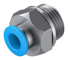 QS-G3/8-8 - Pneumatic Fitting, Push-In Fitting, G3/8, 14 bar, 8 mm, Brass, QS - FESTO