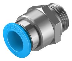 QS-G3/8-12 - Pneumatic Fitting, Push-In Fitting, G3/8, 14 bar, 12 mm, Brass, QS - FESTO