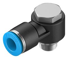 QSLV-G1/8-8 - Pneumatic Fitting, Push-In L-Fitting, G1/8, 14 bar, 8 mm, PBT (Polybutylene Terephthalate), QSLV - FESTO
