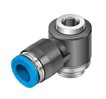 QSLV-G1/4-8-I - Pneumatic Fitting, Push-In L-Fitting, G1/4, 14 bar, 8 mm, PBT (Polybutylene Terephthalate), QSLV - FESTO