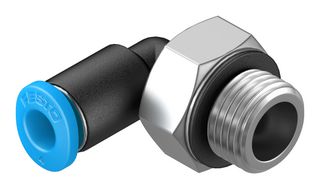QSML-G1/8-4 - Pneumatic Fitting, Push-In L-Fitting, G1/8, 14 bar, 4 mm, PBT (Polybutylene Terephthalate), QSML - FESTO
