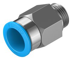 QS-G3/8-16 - Pneumatic Fitting, Push-In Fitting, G3/8, 14 bar, 16 mm, Brass, QS - FESTO