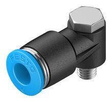 QSLV-M5-6 - Pneumatic Fitting, Push-In L-Fitting, M5, 14 bar, 6 mm, PBT (Polybutylene Terephthalate), QSLV - FESTO