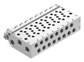VABM-L1-10HW-G18-8 - Manifold Rail, 8 Outlet, G1/8, M7, VABM Series, VUVG-B10 Solenoid/B10 M7 Sub-Base Valves - FESTO