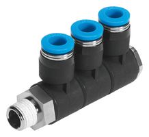 QSLV3-1/4-8 - Pneumatic Fitting, Multiple Distributor, R1/4, 14 bar, PBT (Polybutylene Terephthalate), QSLV3 - FESTO
