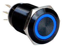 MPI005RTELABL12 - Vandal Resistant Switch, MPI005, 19 mm, SPDT, Latching, Round - BULGIN LIMITED