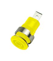 MP770562 - Banana Test Connector, 4mm, Jack, Panel Mount, 32 A, 1 kV, Nickel Plated Contacts, Yellow - MULTICOMP PRO