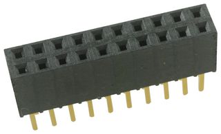 SSQ-108-03-G-D - PCB Receptacle, Board-to-Board, 2.54 mm, 2 Rows, 16 Contacts, Through Hole Mount, SSQ - SAMTEC