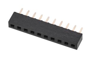 62001011821 - PCB Receptacle, Board-to-Board, 2 mm, 1 Rows, 10 Contacts, Through Hole Mount, WR-PHD - WURTH ELEKTRONIK