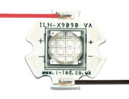 ILH-XU01-S380-SC211-WIR200. - UV Emitter Module, 12 Chip, 380 to 390 nm, 140˚ (±70°), 3.78 W, 200 mm Red & Black, Star PCB - INTELLIGENT LED SOLUTIONS