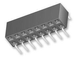 BCS-106-L-D-HE - PCB Receptacle, Board-to-Board, 2.54 mm, 2 Rows, 12 Contacts, Through Hole Mount, Tiger Claw BCS - SAMTEC