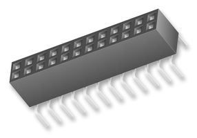 BCS-120-L-D-PE - PCB Receptacle, Board-to-Board, 2.54 mm, 2 Rows, 40 Contacts, Through Hole Mount, Tiger Claw BCS - SAMTEC