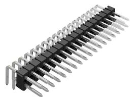 HTSW-103-08-F-S-RA - Pin Header, Right Angle, Board-to-Board, 2.54 mm, 1 Rows, 3 Contacts, Through Hole Right Angle - SAMTEC