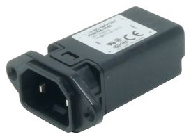 FN9274B-4-05 - IEC Power Connector, IEC C18 Inlet, 4 A, 250 VAC, Quick Connect, Flange Mount, FN9274 - SCHAFFNER