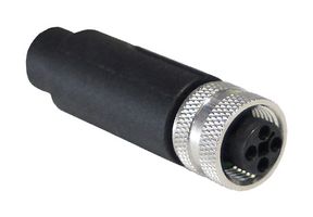 PXPTPU12FBF05LCL010PUR - Sensor Cable, M12 Receptacle, Free End, 4 Positions, 1 m, 3.3 ft, PXP - BULGIN LIMITED